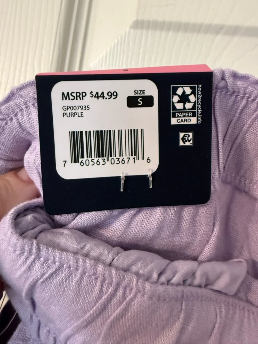 GAP Lavender Drawstring linen Shorts - Picture 4 of 4